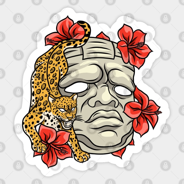 Olmec x Jaguar Sticker by SmittyGFX